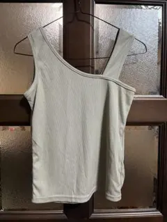 ベージュ リブ編み キャミソール Mサイズ