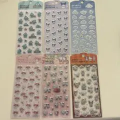 ぷくっとシールサンリオダイソー6種類セットキティマイメロディークロミシナモロール