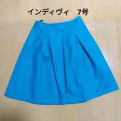 INDIVI インディヴィ　グリーン　緑 フレアスカート Sサイズ