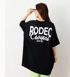 新品　ロデオクラウンズ ワイドボウル　LOGOドッキングニットワンピース