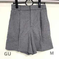 GU レディース　ヘリンボーンショートパンツ　グレー　Mサイズ