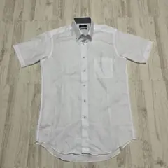 ワイシャツ　半袖　ビジネスシャツ　ワークシャツ　メンズ　L 白