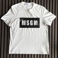MSGM ボックスロゴ Tシャツ ホワイト XS