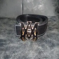 アミリ　ロゴ　レザーベルト
