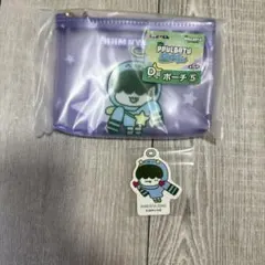 PPULBATU Dポーチ 紫色 ステッカー付き