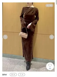 スナイデル　フロッキーベロアドレープドレス