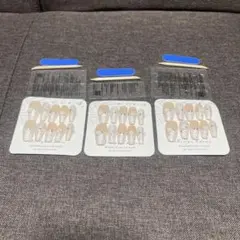ネイルチップセット 花の装飾付き 3セット