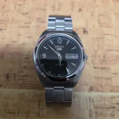 《希少》SEIKO 5 腕時計 ブラック 自動巻き ブラック文字盤　腕時計