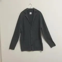 ZARA ザラ　ニット　ジャケット　カーディガン　ダークグレー　カジュアル　L