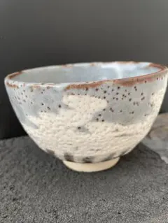 実家整理 茶道具 志野焼 鼠志野 茶碗 ☆ 美濃焼 鼠志野 志野 抹茶茶碗 抹茶碗 茶器 茶道具 桐箱入