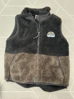 BREEZE フリースベスト 120サイズ 黒/茶色