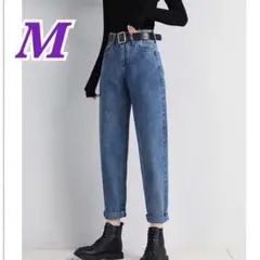 デニム　パンツ　レギュラー丈　ハイウエスト　脚長効果　シンプル　ハイウエスト