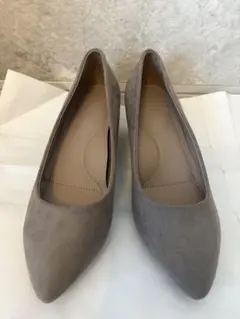 UNIQLO チャンキーヒールパンプス ベージュ 22.5cm