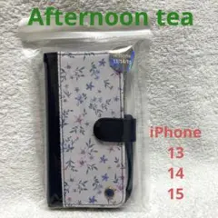 新品アフタヌーンティー iPhoneケース 手帳型 フラワー iPhone15
