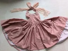 MARLMARL マールマール ベビーエプロン リボン付き くすみピンク