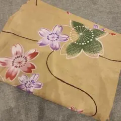 【ほぼ未使用】花柄浴衣 カーキ