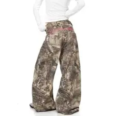 リアルツリーワイドデニムパンツ カモ柄