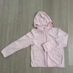キッズ130★ユニクロ★エアリズム★ピンク フード付き アウター