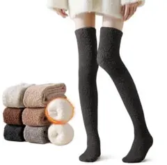 レディース ハイソックス もこもこ靴下 ふわふわ 暖かい 着圧 ルームソックス