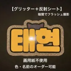オーダーミニネームボード TXT テヒョン スマホサイズ ミニネムボ 反射