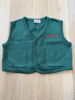 MIKI HOUSE ベビーベスト T85-G12 グリーン