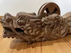木製ドラゴン彫刻ランプスタンド - メルカリ