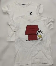 スヌーピー　ミッキーマウス　Tシャツ　100