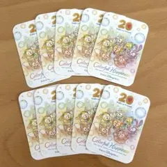 ダッフィー&フレンズ20周年　カラフルハピネス シールステッカー10枚セット