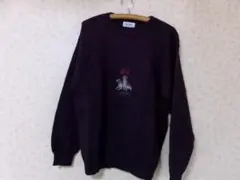 93641 シンプソン　セーター　ウール100％　紫　Lのサムネイル