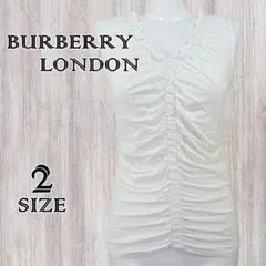BURBERRY LONDON ノースリーブトップス シャーリング　サイズ2