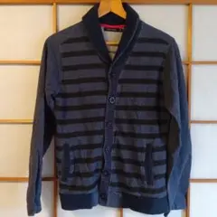 URBAN RESEARCH ショールカラー カーディガン ボーダー 38のサムネイル