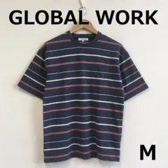 A0707A04【GLOBAL WORK】ボーダー柄ポケット付Tシャツのサムネイル