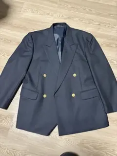 ネイビー ダブルブレスト ブレザー