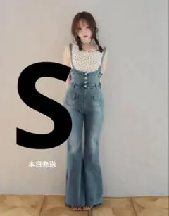 Heart hip denim allinone andmary S - メルカリ