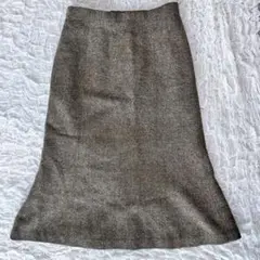 フレアスカート　ロング丈　ウール100% イギリス羊毛　１１号　日本製