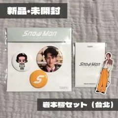 Snow Man 1st ポップアップ 台北 岩本照 缶バッジ フォトカード