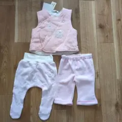 ベビー服セット ピンク 60サイズ中心　ベスト　ぬくぬくパンツ　フリースパンツ