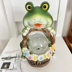 新品 ガーデニング 屋外 ソーラーライト LED カエル