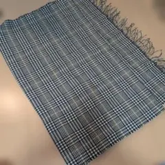 GU チェック柄 ストール フリンジ付き