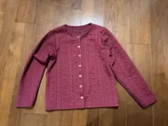 anyFAM猫柄カーディガン140