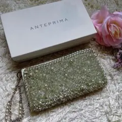 ANTEPRIMA　アンテプリマ　 ビーズ装飾 クラッチ長財布　シルバーのサムネイル