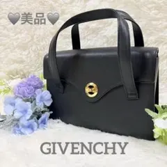 極美品 ジバンシー ハンドバッグ ターンロック 2way レザー ゴールド 