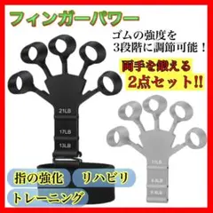 フィンガーパワー ハンドグリップ 2個 トレーニング 筋トレ 握力 指の力