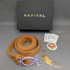☆美品☆KAPITAL ステンドグラス風バックル レザーベルト ブラウン