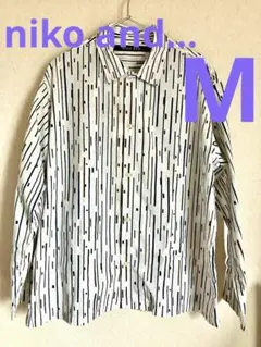 【美品】niko and… 総柄シャツ 長袖シャツ M