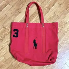 POLO RALPH LAUREN ビッグトートバッグ レッドのサムネイル