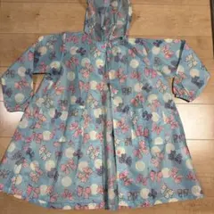 Kids Foret レインコート 水色 リボン柄　袋付きのサムネイル