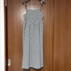【Helm】しまむらギンガムチェックロングワンピース