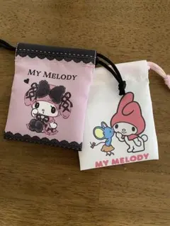マイメロ　マイメロディ　50周年　プチ巾着　巾着　セリア　2点セット