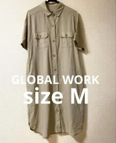 GLOBAL WORK グローバルワーク　ワンピース　ライトベージュ　Mのサムネイル